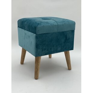 Teal stool for dressing outlet table